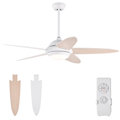Tangkula 52" Ceiling Fan With Light And Remote Control Indoor Modern Ceiling Fan With Quiet Reversible ETL Motor Black/Silver/White 12 Tangkula 52" Ceiling Fan With Light And Remote Control Indoor Modern Ceiling Fan With Quiet Reversible ETL Motor Black/Silver/White - Image 10