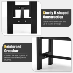 Tangkula Outdoor HDPE Bench W/ Metal Frame 47" X 14" X 16" For Yard Garden -Tangkula GUEST 46aa93be 81b3 4607 b94e e8b13f18a55f