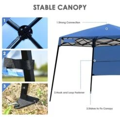 Tangkula 7x7 FT Pop-up Canopy Portable Outdoor Offset Tent W/Carry Bag Blue/White/Grey 18 Tangkula 7x7 FT Pop-up Canopy Portable Outdoor Offset Tent W/Carry Bag Blue/White/Grey -Tangkula GUEST 476eb9f7 d911 43fd aff8 d8d16c5cc9cf