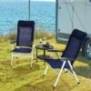 Tangkula 2PCS Outdoor Patio Folding Dining Chairs With Reclining Backrest And Headrest Navy -Tangkula GUEST 47ae133f 85d5 42c2 bb71 8fb8273df5df