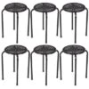 Tangkula Set Of 6 Stackable Stools Metal Chair Dining Set W/ Round Top -Tangkula GUEST 47dbc3f0 8dba 4e55 8419 16f685435287