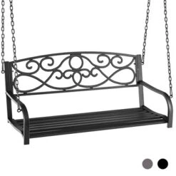 Tangkula Patio Hanging Porch Swing Outdoor 2-Person Metal Swing Bench Chair W/ Chains 21 Tangkula Patio Hanging Porch Swing Outdoor 2-Person Metal Swing Bench Chair W/ Chains -Tangkula GUEST 4859547d b4f2 4b67 8d66 af8627121c90