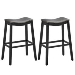 Tangkula Set Of 2 Saddle Bar Stools Bar Height Kitchen Chairs W/ Rubber Wood Legs 22 Tangkula Set Of 2 Saddle Bar Stools Bar Height Kitchen Chairs W/ Rubber Wood Legs -Tangkula GUEST 48bfe616 8b6a 4dd8 bb46 61a45265b040