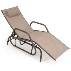 Tangkula Patio Chaise Lounge Glider Recliner Chair Adjustable Sturdy Metal Frame Outdoor -Tangkula GUEST 4cfe2131 3657 4e63 9f98 584d8b41f26c
