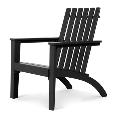 Tangkula Wooden Adirondack Chair W/Ergonomic Design Outdoor Lounge Armchair Acacia Wood Chair For Yard&Patio Black/Gray/White 10 Tangkula Wooden Adirondack Chair W/Ergonomic Design Outdoor Lounge Armchair Acacia Wood Chair For Yard&Patio Black/Gray/White - Image 8