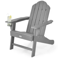 Tangkula Adirondack Chair Outdoor With Cup Holde Weather Resistant Lounger Chair For Backyard Garden Patio And Deck Black/Grey/Turquoise/White 20 Tangkula Adirondack Chair Outdoor With Cup Holde Weather Resistant Lounger Chair For Backyard Garden Patio And Deck Black/Grey/Turquoise/White -Tangkula GUEST 52e11181 e271 4cb5 9474 9e20f87e83b6