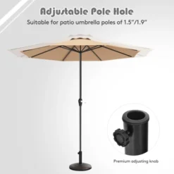 Tangkula Outdoor Market Umbrella Base Stand Heavy-duty Resin Round Pole Holder -Tangkula GUEST 53551ad0 0350 47d2 8494 d46ed46a5d9b