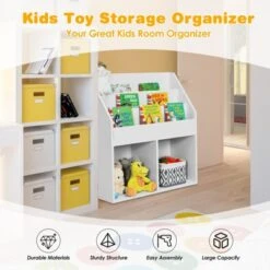 Tangkula Kids Wooden Bookshelf Bookcase Display Rack Toy Storage Cabinet Organizer Holder For Kids Room&Nursery 12 Tangkula Kids Wooden Bookshelf Bookcase Display Rack Toy Storage Cabinet Organizer Holder For Kids Room&Nursery -Tangkula GUEST 53719f26 cbec 40d6 90ec a23d0ace5c63