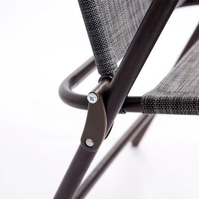 Tangkula 2-Piece Folding Outdoor Patio Chair Sling Back Camping Chair With Armrest & Pillow 8 Tangkula 2-Piece Folding Outdoor Patio Chair Sling Back Camping Chair With Armrest & Pillow - Image 6