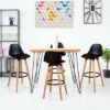 Tangkula Set Of 4 Mid Century Barstool 28.5" Dining Pub Chair W/Leather Padded Seat Black -Tangkula GUEST 55d2e261 3595 46d2 aea6 675daa1442cb