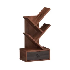 Tangkula 5-Tier Tree Bookshelf W/ Wooden Drawer Display Storage Organizer Rack -Tangkula GUEST 5a742ca5 7ca2 49b6 890a 9c663b5c9980