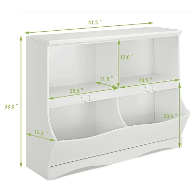 Tangkula Multi-Bin Kids Toy Storage Organizer Toy Display Shelf Bookcase 5 Tangkula Multi-Bin Kids Toy Storage Organizer Toy Display Shelf Bookcase - Image 3