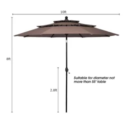 Tangkula Outdoor Auto-tilt Patio Market Umbrella W/ Double Vented -Tangkula GUEST 5b96bed0 adf4 4e91 9301 28ec424d4134