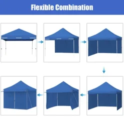 Tangkula 10x10ft Pop Up Tent, 4 Height Adjustment Folding Camping Tent With Awning -Tangkula GUEST 5c3fd81d c7ee 45d6 a3bc 1c17952d99a7
