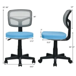 Tangkula Armless Mesh Office Chair Ergonomic Swivel Computer Desk Chair Height Adjustable Task Chair For Adults And Kids -Tangkula GUEST 5c543ab1 fb6e 4cf9 b1d3 4814d3780a15