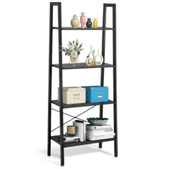 Tangkula 4-Tier Ladder Bookshelf Display Ladder Rack Free-Standing Plant -Tangkula GUEST 5dcdef9a 49e9 47ee a633 baa62572e59a
