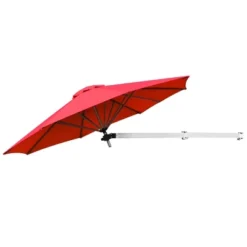 Tangkula 8ft Wall Mounted Cantilever Umbrella Patio Adjustable Tilting Sunshade Umbrella -Tangkula GUEST 5f4f70e3 6da6 4778 8680 106f48f374c4