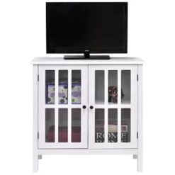 Tangkula Storage Sideboard Glass Door Accent And Display Cabinet White/Brown 11 Tangkula Storage Sideboard Glass Door Accent And Display Cabinet White/Brown -Tangkula GUEST 61d9b63f 96e4 4698 9031 d605b1a7031a