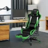 Tangkula High Back Gaming Chair Adjustable Office Computer Task Chair W/Footrest Green 2 Tangkula High Back Gaming Chair Adjustable Office Computer Task Chair W/Footrest Green -Tangkula GUEST 6657fccf 51e1 4df5 8fd7 d904640acfea