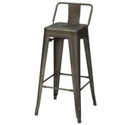 Tangkula Set Of 4 Metal Bar Stools 30" Industrial Height Chair Low Back -Tangkula GUEST 6741198f 0c95 4385 a726 826189821f54