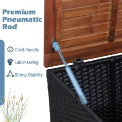 Tangkula 3PCS Patio Rattan Conversation Set Outdoor Furniture Set W/ Turquoise Cushions -Tangkula GUEST 688aa508 47a6 4d08 a420 6dec739ba6af