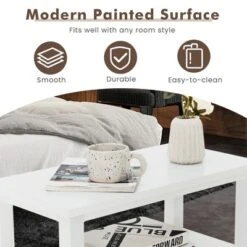 Tangkula 2PCS Nightstand Side End Sofa Table W/ 2 Drawers For Living Room Bedroom White 14 Tangkula 2PCS Nightstand Side End Sofa Table W/ 2 Drawers For Living Room Bedroom White -Tangkula GUEST 695da6a6 572b 458f 93a3 aabca8629884