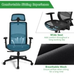 Tangkula High Back Mesh Office Chair Ergonomic Executive Chair Swivel Computer Task Chair W/ Headrest Black/ Gray 16 Tangkula High Back Mesh Office Chair Ergonomic Executive Chair Swivel Computer Task Chair W/ Headrest Black/ Gray -Tangkula GUEST 699f5d07 c3a7 4676 a9a7 f7befe01ccc0
