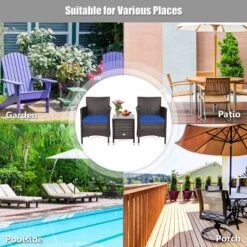 Tangkula 3-Piece Patio Wicker Rattan Furniture Set Conversation Sofa Set With Coffee Table Navy 10 Tangkula 3-Piece Patio Wicker Rattan Furniture Set Conversation Sofa Set With Coffee Table Navy -Tangkula GUEST 69b03e78 8d2a 49c2 b58b cc5ada76c28c