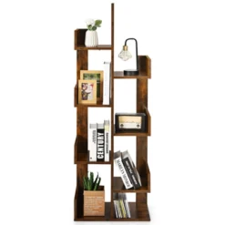 Tangkula 8-Tier Modern Bookshelf Anti-fall Tree Bookcase Storage Rack Suitable For Home & Office Brown/White/Black 14 Tangkula 8-Tier Modern Bookshelf Anti-fall Tree Bookcase Storage Rack Suitable For Home & Office Brown/White/Black -Tangkula GUEST 6bed7fa9 7f8a 41e9 9412 a1556f46fd0e