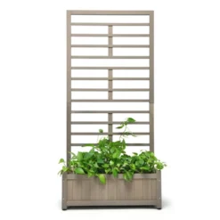 Tangkula 68" Wood Planter Box With Trellis Plant Raised Bed For Flower Climbing For Garden Balcony Patio Yard 14 Tangkula 68" Wood Planter Box With Trellis Plant Raised Bed For Flower Climbing For Garden Balcony Patio Yard -Tangkula GUEST 6f83e9a1 9f29 48ac 9ab5 486ca163fa2b