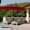 Tangkula 15 Ft Outdoor Patio Umbrella Double-Sided Shade Offset Wine Red -Tangkula GUEST 6f869c4c a270 4272 ae65 f09d2401308c