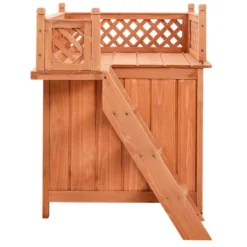 Tangkula Wooden Puppy Dog House Wood Pet Room W/ Raised Roof For Balcony -Tangkula GUEST 6fe01fe4 2d26 421f 8308 5d71cb4eab84
