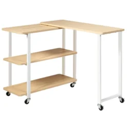 Tangkula Sofa Side Table W/Storage Shelves Mobile End Table Rolling Couch Table Desk For Living Room Bedroom -Tangkula GUEST 6fe88e05 9873 4a26 896d f4982d389c15