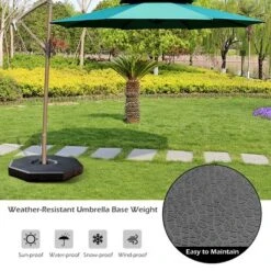 Tangkula Octagonal Weight Base Cantilever Offset Umbrella Weights Base PlateSet