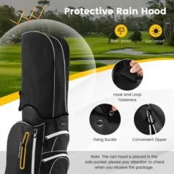 Tangkula 15-Way Golf Cart Bag Golf Club Bag With 15 Ways Organizer Divider Top 7 Zippered Pockets Cooler Bag Umbrella Holder Rain Hood Black + Yellow/ Grey + Green/ Grey + Red -Tangkula GUEST 70d62ef7 0ad7 4f0d b8f4 53186229c5ab