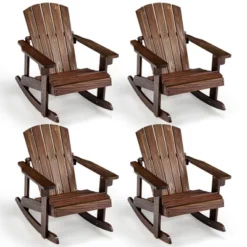 Tangkula 4PCS Kid Adirondack Rocking Chair Outdoor Solid Wood Slatted Seat Backrest 22 Tangkula 4PCS Kid Adirondack Rocking Chair Outdoor Solid Wood Slatted Seat Backrest -Tangkula GUEST 721e6c7a 19d7 484b b79a c378c992839a