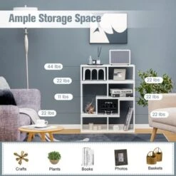 Tangkula 3 PCS Adjustable TV Stand Minimalist Entertainment Center For 43 55 60 65 Inch TV Media Console Table White -Tangkula GUEST 724920f6 436f 4978 87e9 0a2658841097