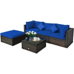 Tangkula 5-Piece Outdoor Patio Sectional Rattan Wicker Sofa Set W/ Cushion 19 Tangkula 5-Piece Outdoor Patio Sectional Rattan Wicker Sofa Set W/ Cushion -Tangkula GUEST 7286551b f1f0 4b08 8d26 694ccb891a68