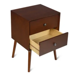 Tangkula Mid Century Nightstand Sofa End Table Bedroom Side Table With 2 Drawers -Tangkula GUEST 72cc9f1c b3f5 4837 9924 9499b5da761c