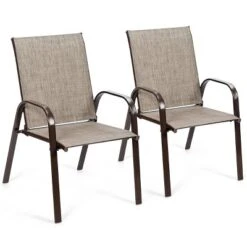 Tangkula 2-Piece Patio Chairs Camping Garden Chairs With Armrest &Backrest -Tangkula GUEST 730c16e7 df6a 4acd 8b5f dfd69c99744d