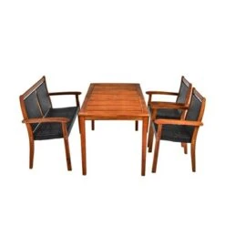 Tangkula 4 Pieces Outdoor Dining Furniture Set Patio Space-Saving PE Rattan Dining Set W/Umbrella Hole 9 Tangkula 4 Pieces Outdoor Dining Furniture Set Patio Space-Saving PE Rattan Dining Set W/Umbrella Hole -Tangkula GUEST 74651c30 c431 4c33 bb90 2acdd2e7d591