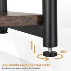 Tangkula 3-Tier Industrial Side Table Nightstand With Removable Mesh Metal Shelf Adjustable Leveling Foot Pads End Table 13 Tangkula 3-Tier Industrial Side Table Nightstand With Removable Mesh Metal Shelf Adjustable Leveling Foot Pads End Table -Tangkula GUEST 74c5b943 eb7a 435e 9e94 c6cb2e967058