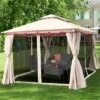 Tangkula 13'x10'Outdoor Canopy Gazebo Art Steel Frame 2-Tiers Party Patio Large Canopy Gazebo W/Netting&Side Walls 1 Tangkula 13'x10'Outdoor Canopy Gazebo Art Steel Frame 2-Tiers Party Patio Large Canopy Gazebo W/Netting&Side Walls -Tangkula GUEST 75c1fc02 0b19 454c 8ec5 953a28d30d4c