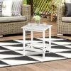 Tangkula 15" Outdoor Square Side End Table Wooden Coffee Table Suitable For Garden Patio Balcony White/Gray/Black -Tangkula GUEST 75fd33ad 18be 4503 9621 feda0240c6e8