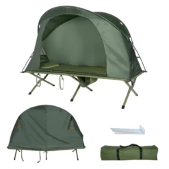 Tangkula 1-Person Folding Camping Tent Cot Portable Outdoor Tent For Backpacking & Hiking Green/Gray -Tangkula GUEST 78f74556 fa7a 44da 9e1c d888006999a4