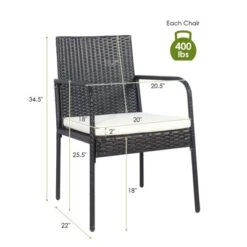 Tangkula 4 PCS Patio All-Weather Wicker Rattan Dining Chairs Outdoor Arm Cushioned Seats Armrest Garden -Tangkula GUEST 7c8d976c ae82 434e 974e cfcad0b7e07a
