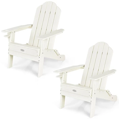 Tangkula 2PCS Folding Adirondack Chair Outdoor Adirondack Chair Weather Resistant Lounger For Backyard Porch Poolside Turquoise/Grey/White/Black 12 Tangkula 2PCS Folding Adirondack Chair Outdoor Adirondack Chair Weather Resistant Lounger For Backyard Porch Poolside Turquoise/Grey/White/Black - Image 10
