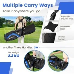 Tangkula 14-Way Top Divider Golf Bag With Stand Lightweight Golf Stand Bag With Dual Shoulder Straps Blue/Grey/Red -Tangkula GUEST 7d69cac2 f22d 4721 8851 69eb3eab4009