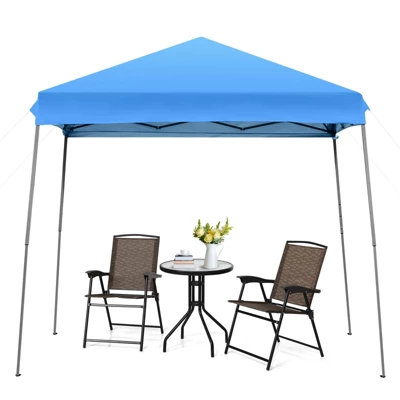 Tangkula 10x10 Ft Pop Up Canopy Tent One Person Set-up Instant Shelter With Central Lock W/ Roll-up Side Wall 4 Tangkula 10x10 Ft Pop Up Canopy Tent One Person Set-up Instant Shelter With Central Lock W/ Roll-up Side Wall - Image 2