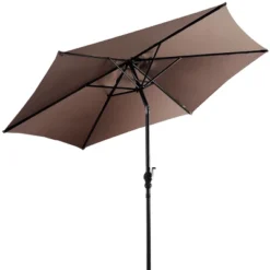 Tangkula Patio 9' Outdoor Steel Market Backyard Garden Patio Table Umbrella -Tangkula GUEST 7e000bf6 5e94 4e44 9e0e a4e1b0ae1d5f